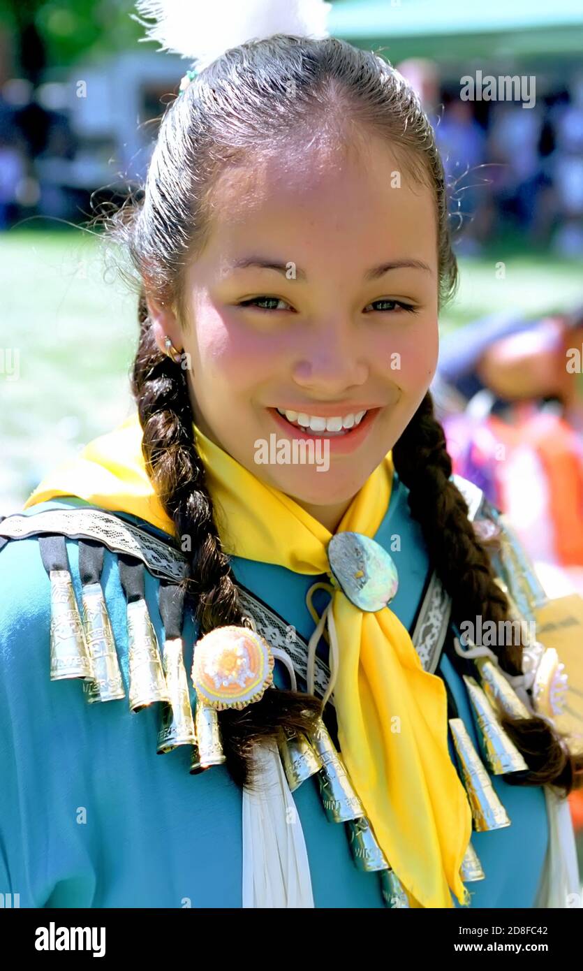 American Indian Chippewa tribal Pow Wow - Port Huron M ichigan Stock Photo