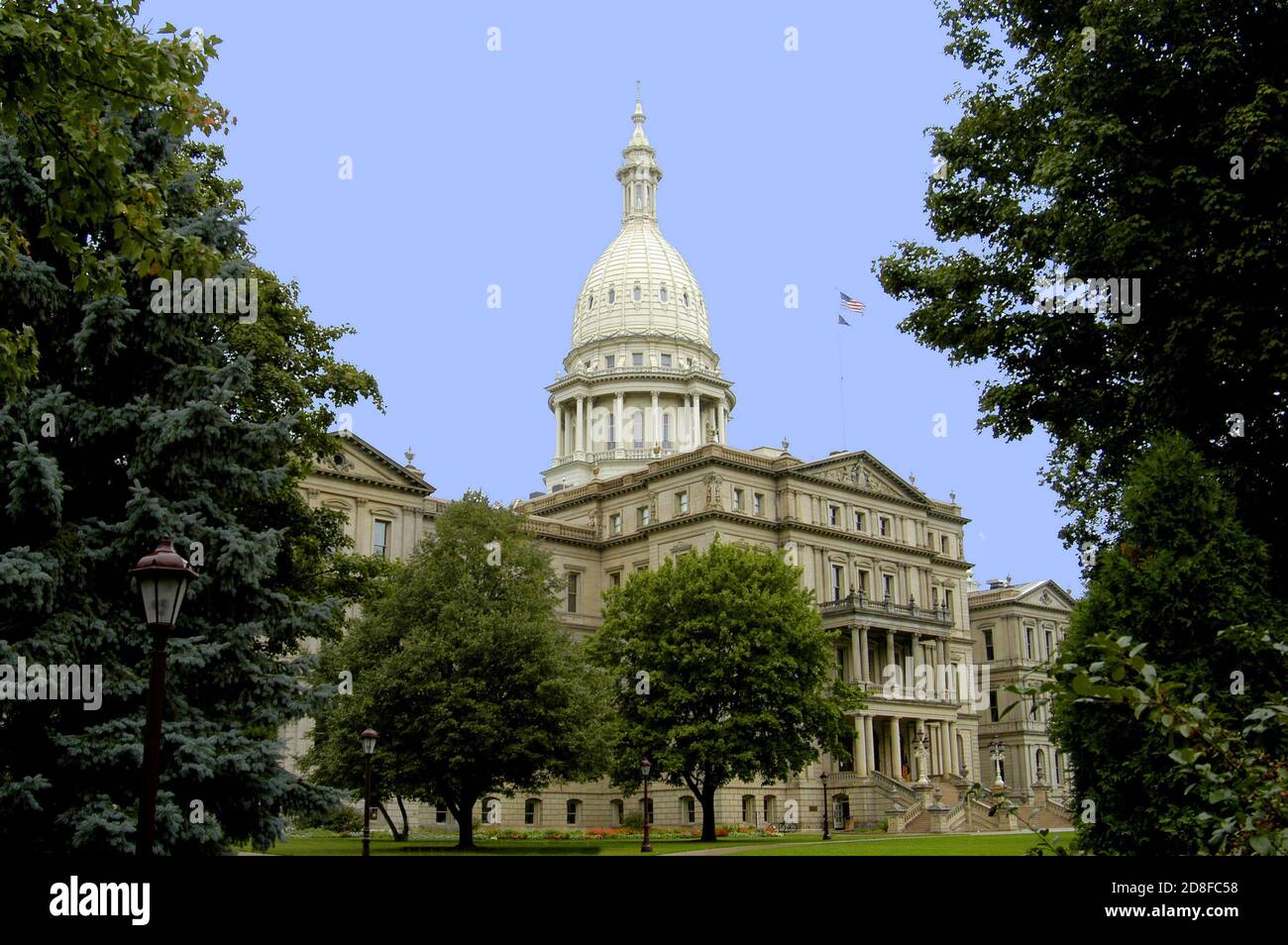 Lansing Michigan - State Statehouse Capitol Building Stock Photo