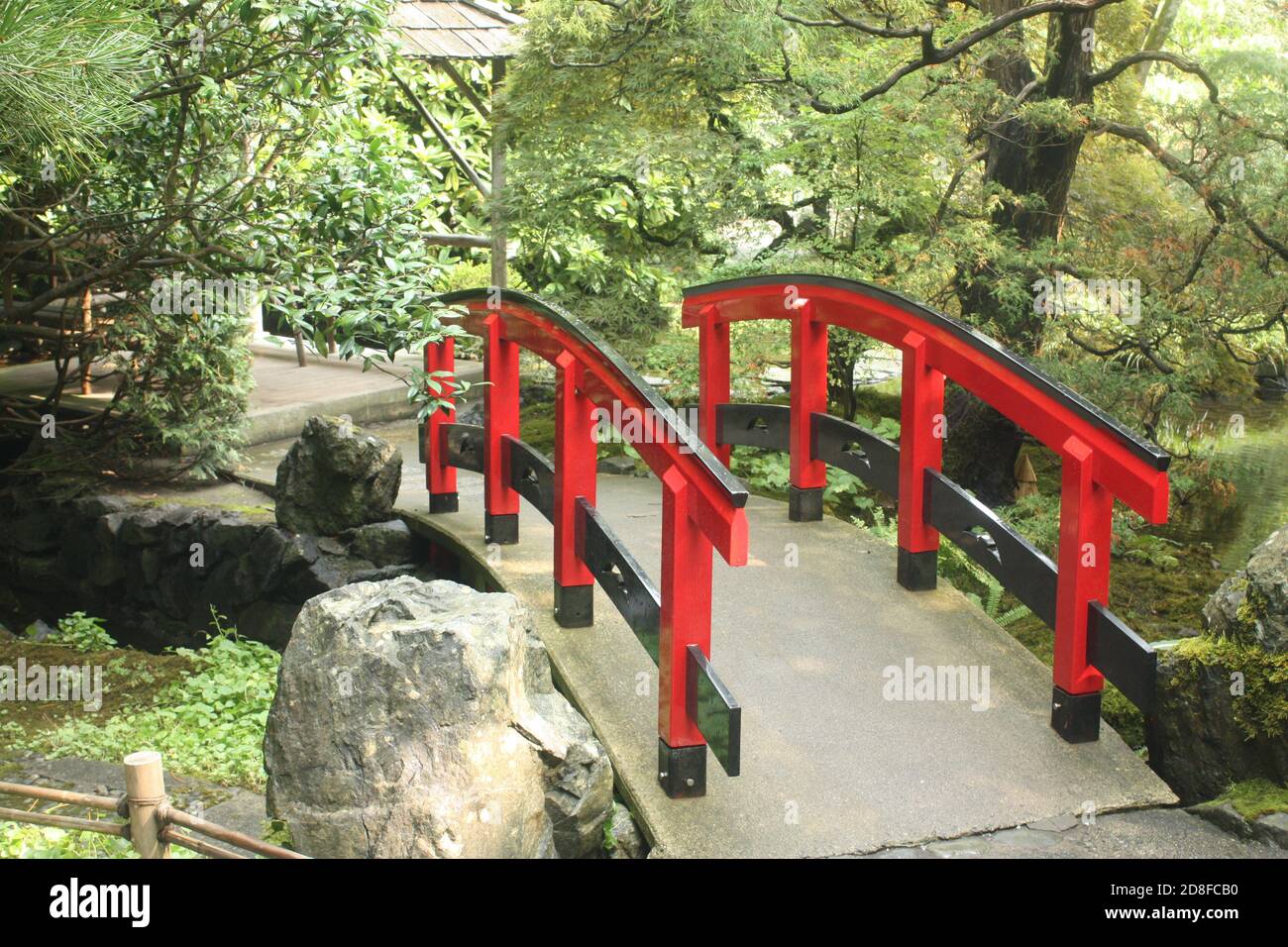 The Japanese garden at Butchart Gardens, Brentwood Bay, Vancouver Island, Canada Stock Photo