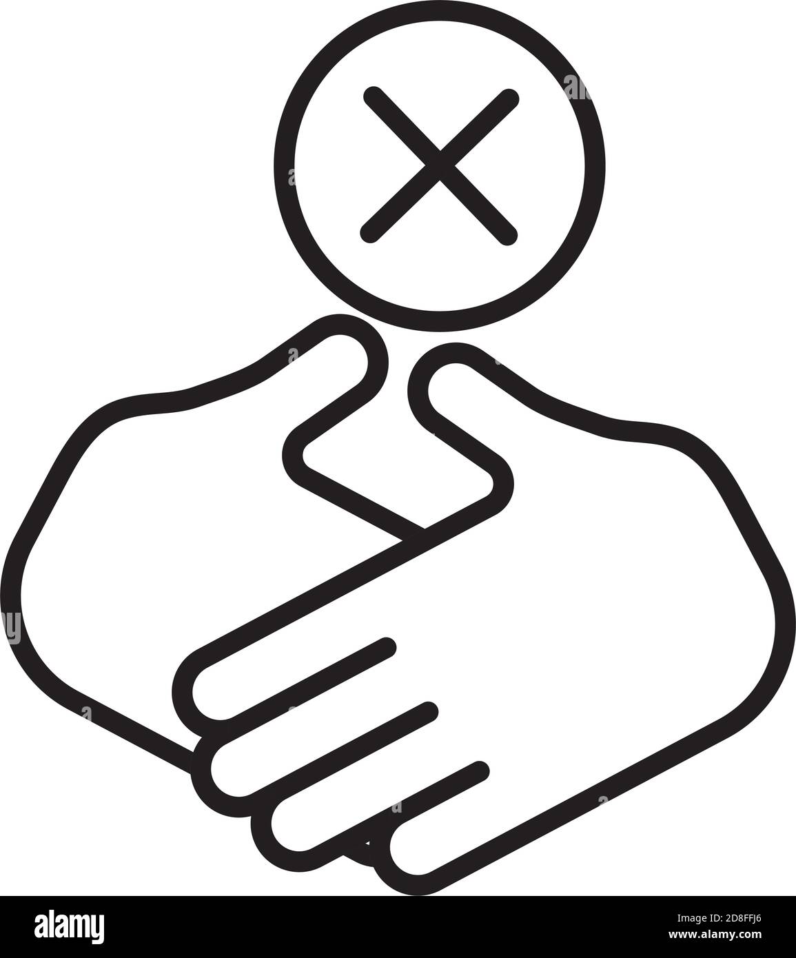 Avoid contact pictogram Black and White Stock Photos & Images - Alamy