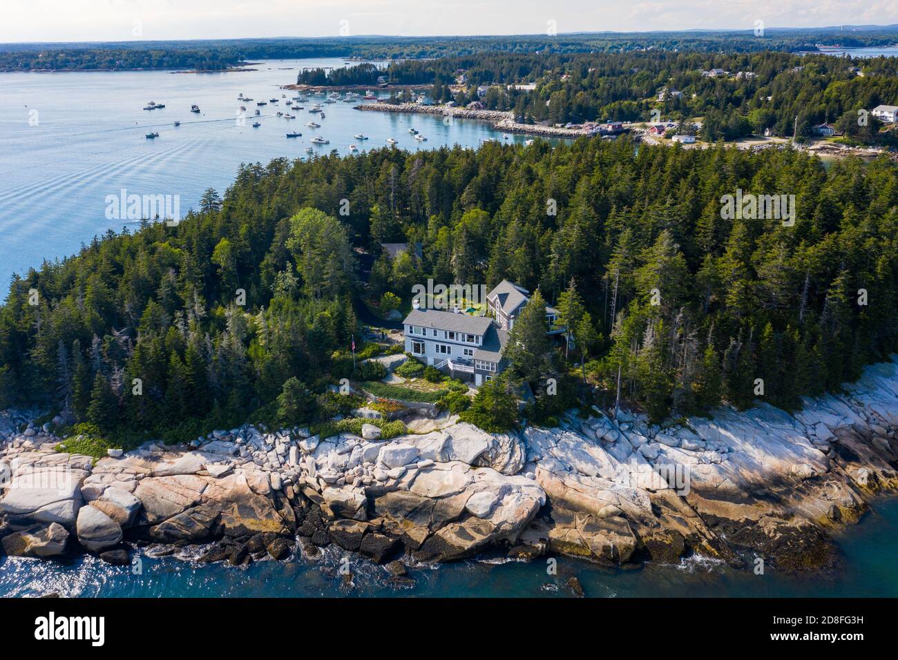 House on Burnt Island, South Thomaston, Maine Stock Photo Alamy