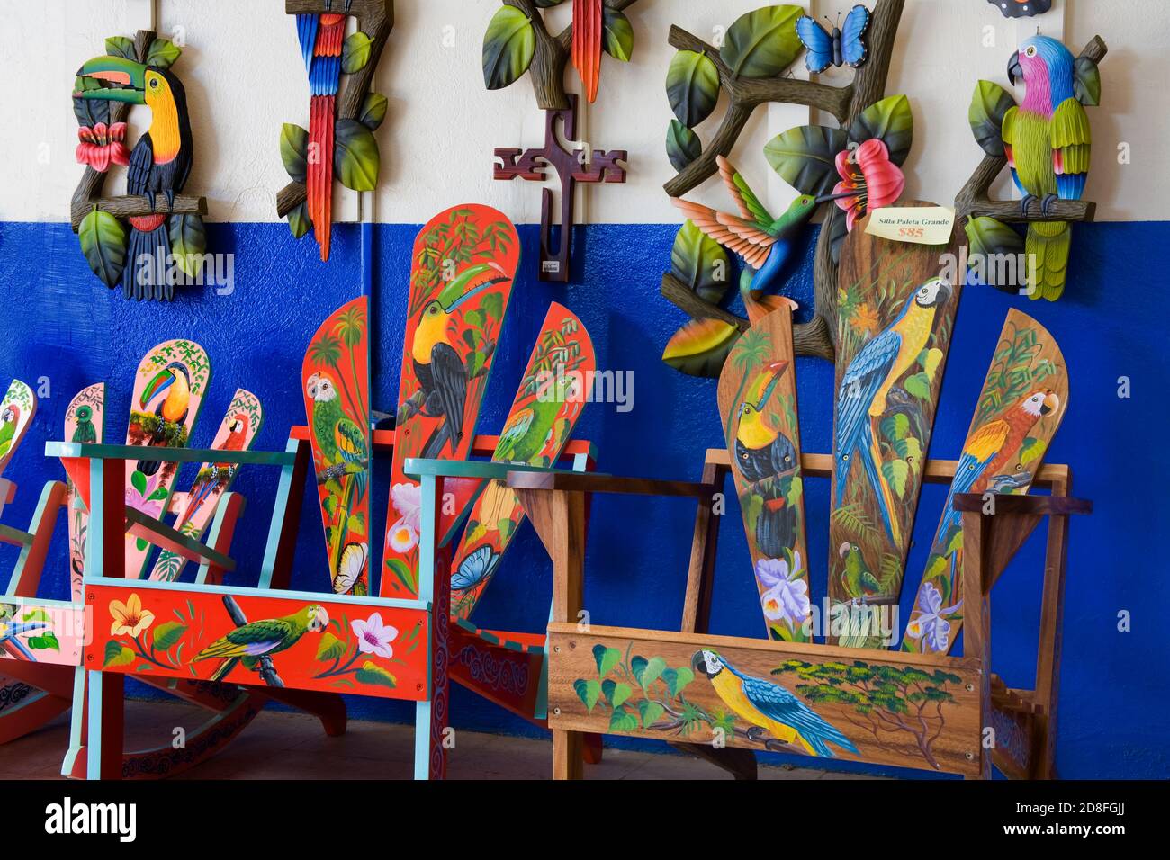 Decorative chairs in Sarchi Village, Central Highlands, Costa Rica