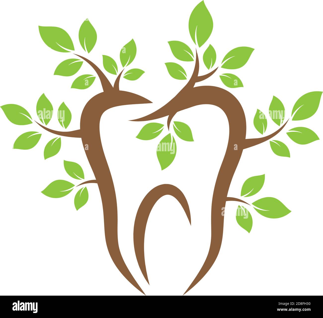 Nature dental icon design template vector isolated Stock Vector Image