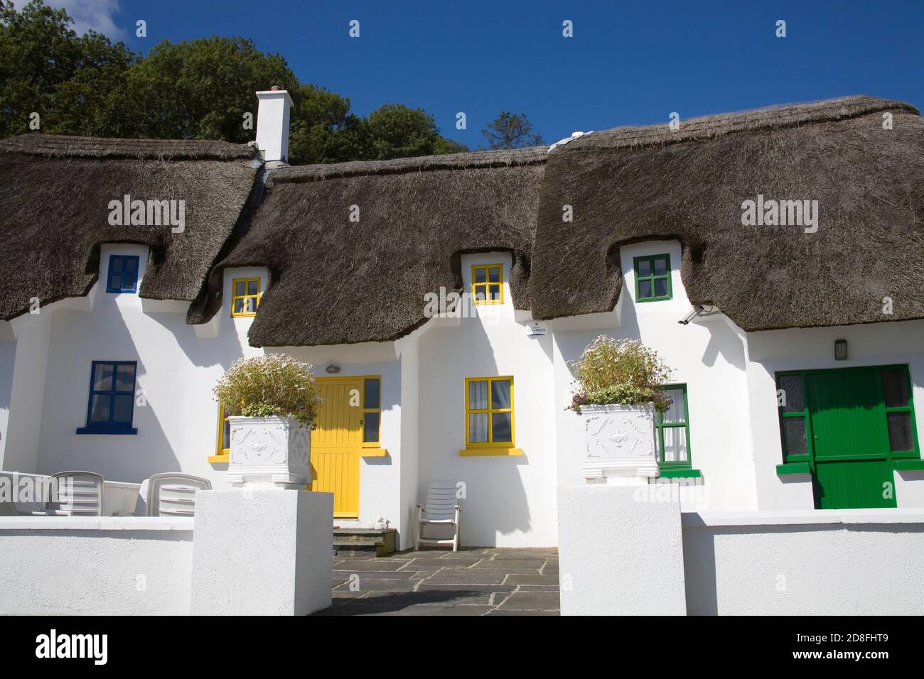 Thatched Cottage, Dunmore East, County Waterford, Ireland Stock Photo Alamy