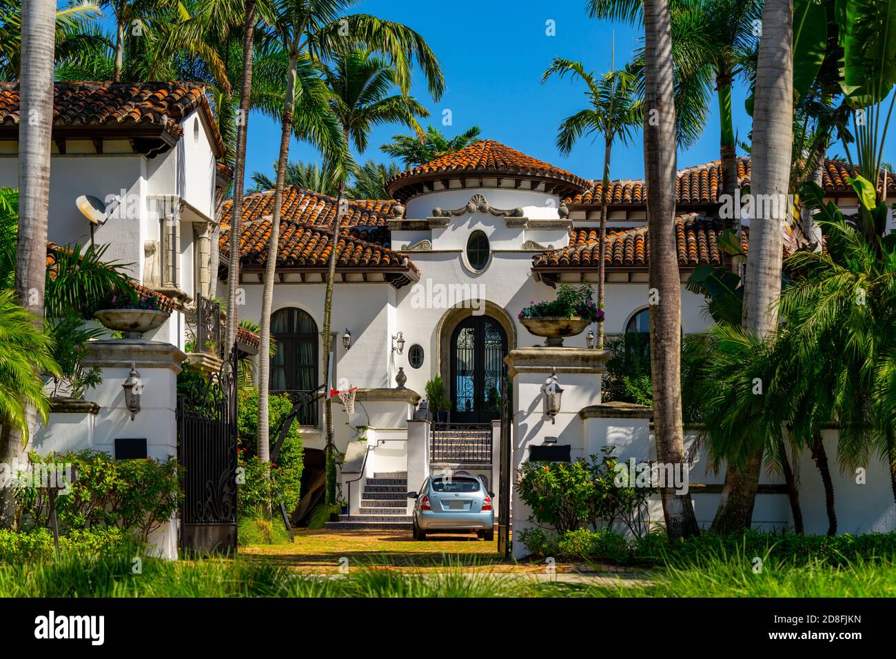 Mega Mansion real estate Golden Beach Florida United States Stock Photo