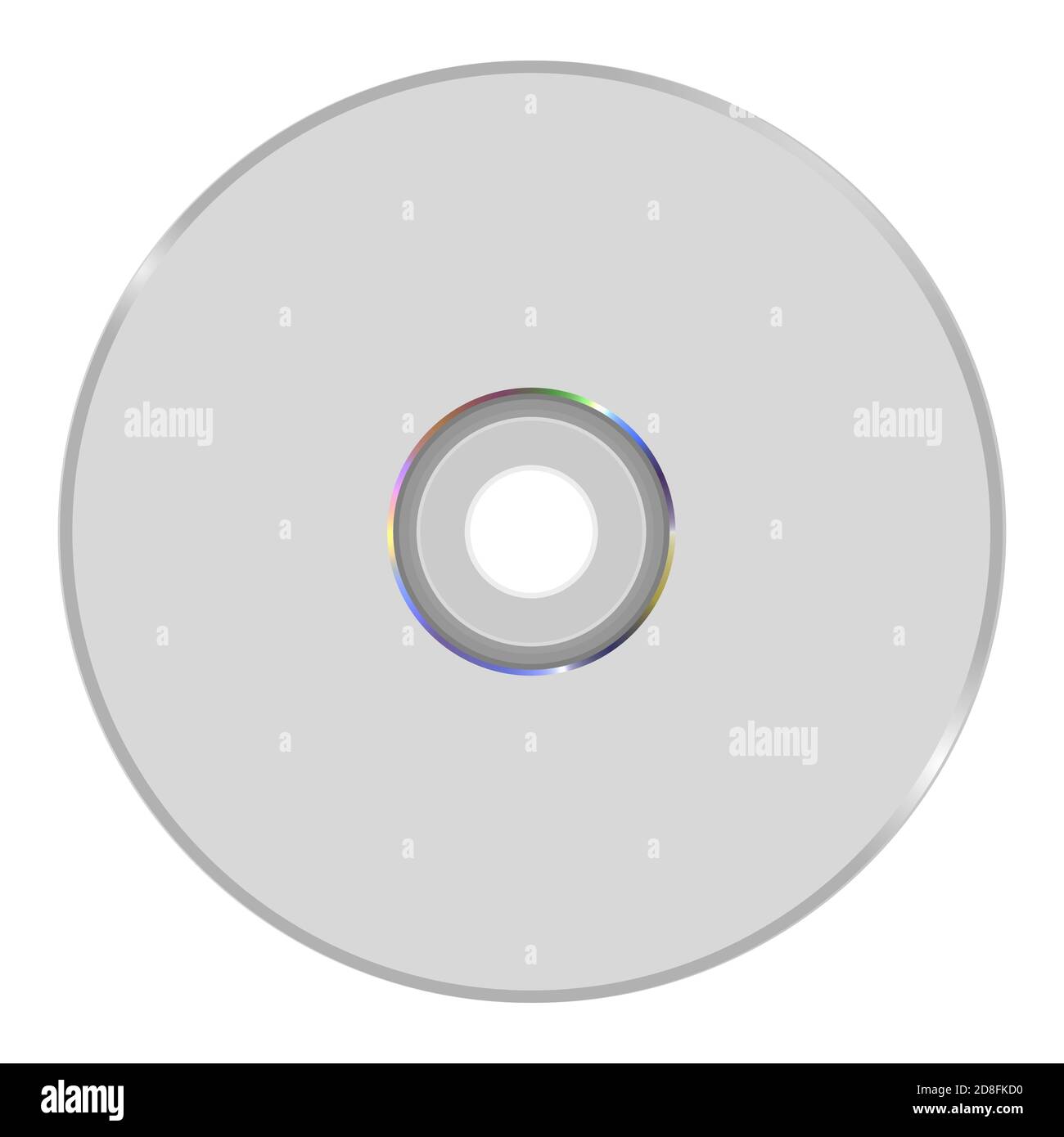 Blank CD or DVD disc isolated on white background. 3d illustration Stock Photo
