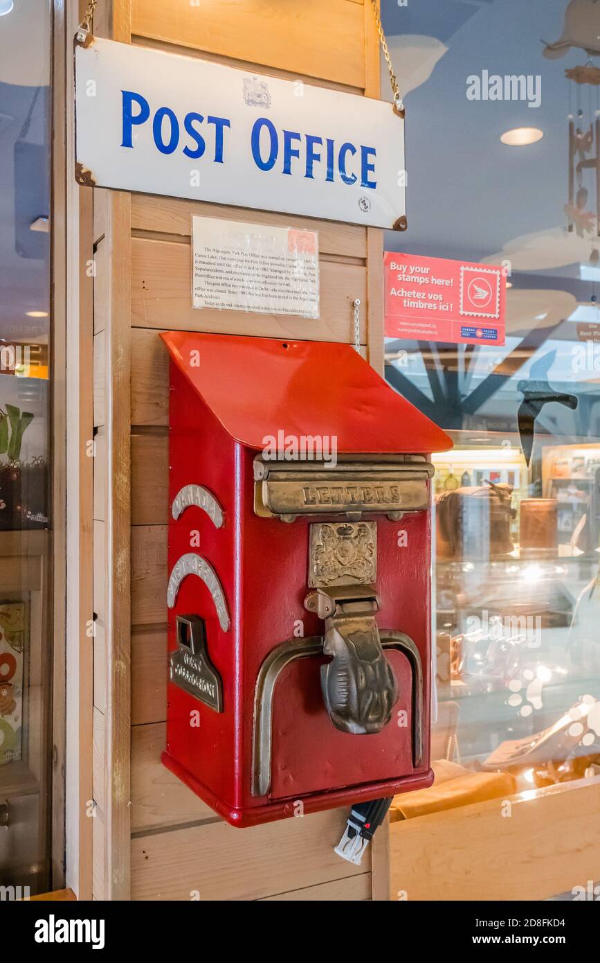 algonquin park post office mail box inside visitors centre in ontario canada Stock Photo