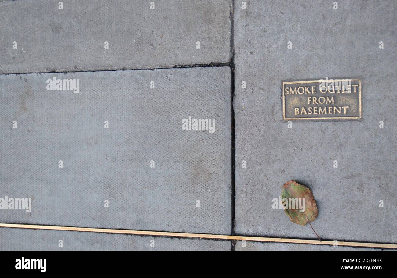 Smoke outlet from the basement. London United Kingdom England . No