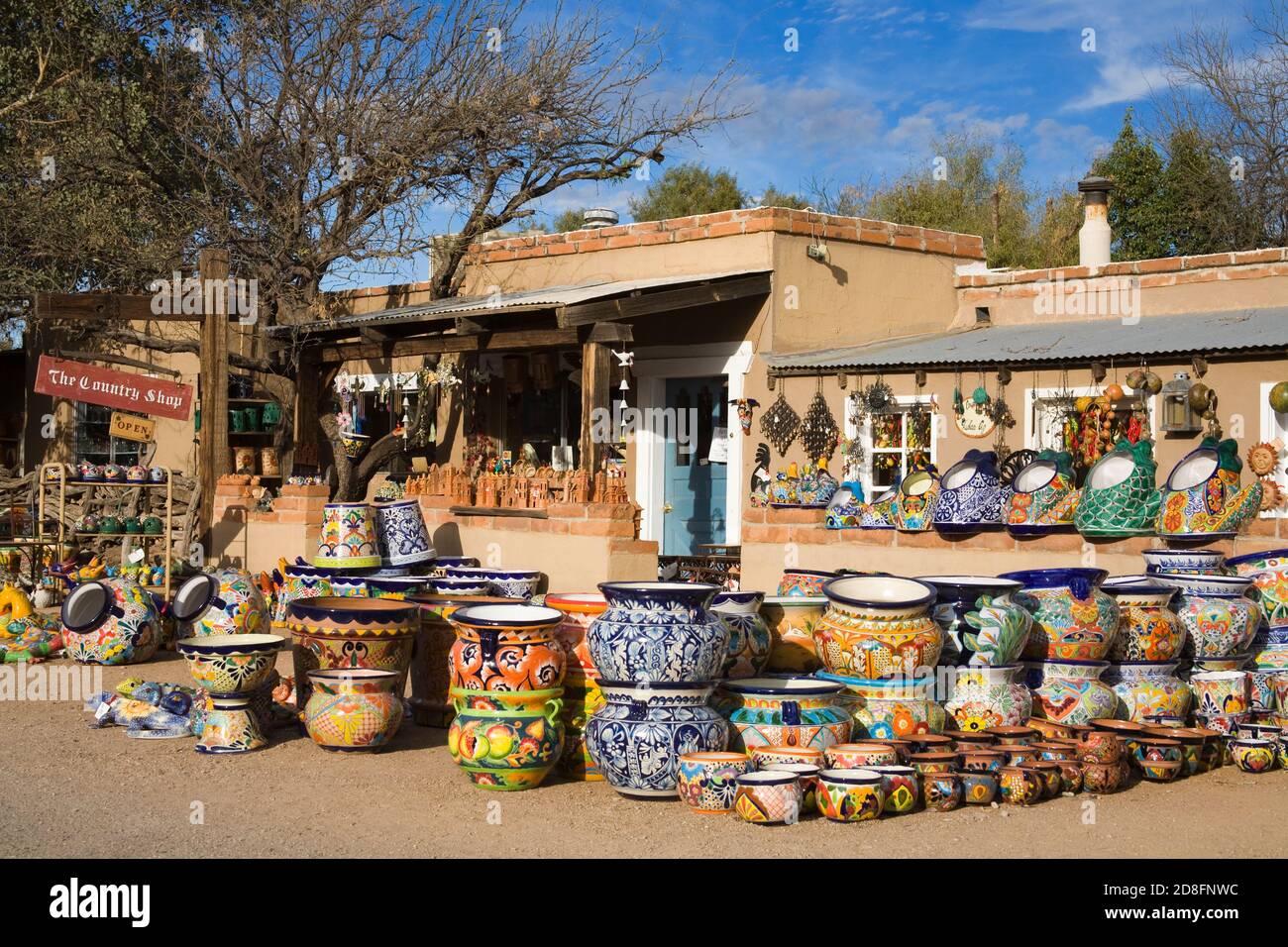 Ceramic Pot Store, Tubac, Greater Tucson Region, Arizona, USA Stock