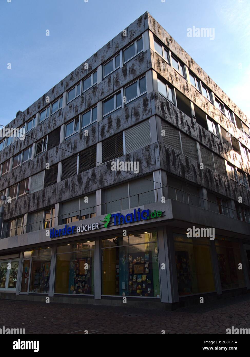 Freiburg, Baden-Wuerttemberg, Germany - 10/25/2020: Front view of Herder Bücher, part of German book shop chain Thalia (more than 200 book shops). Stock Photo