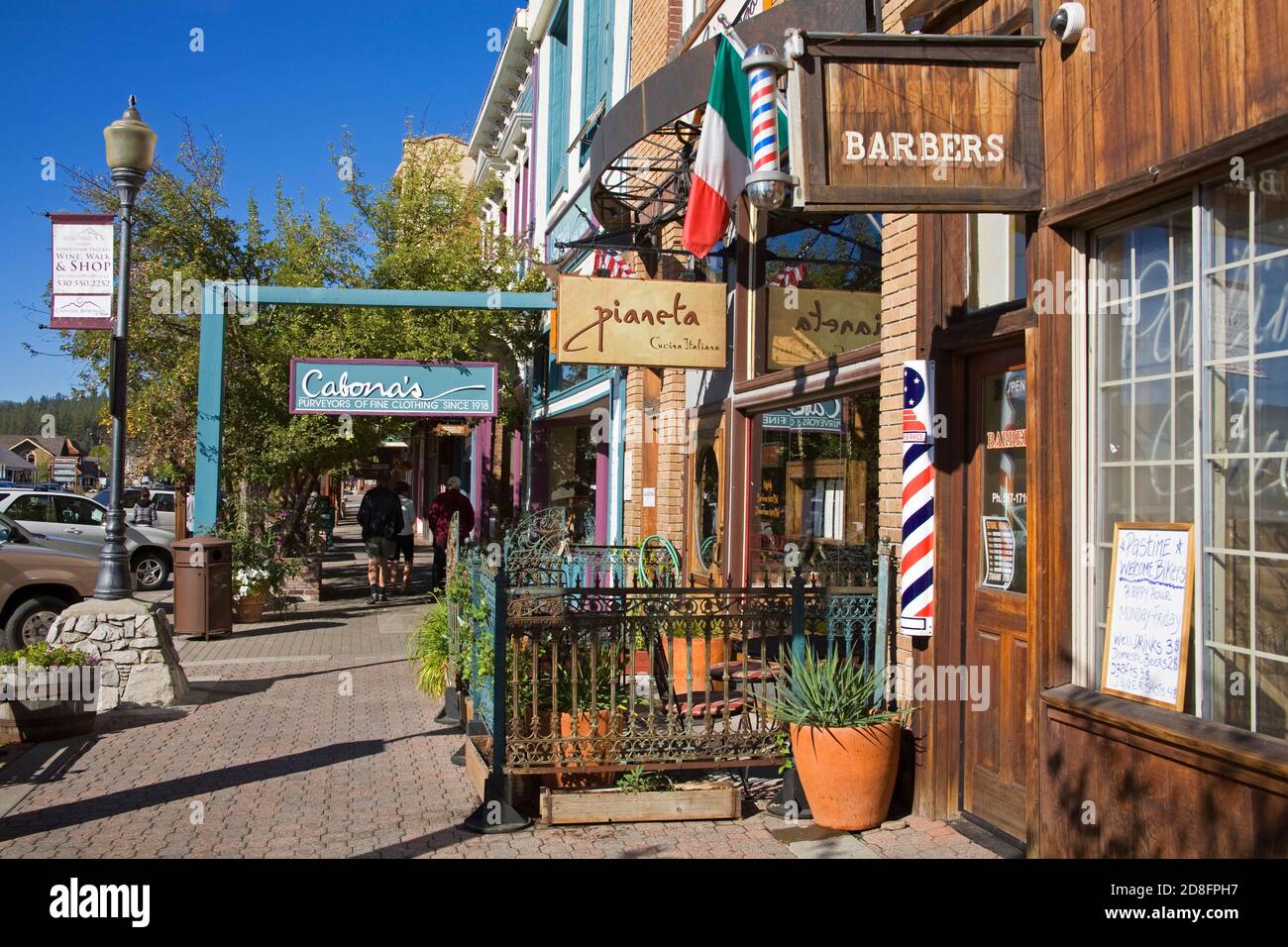 Stores on Commercial Row in Truckee, California, USA Stock Photo Alamy