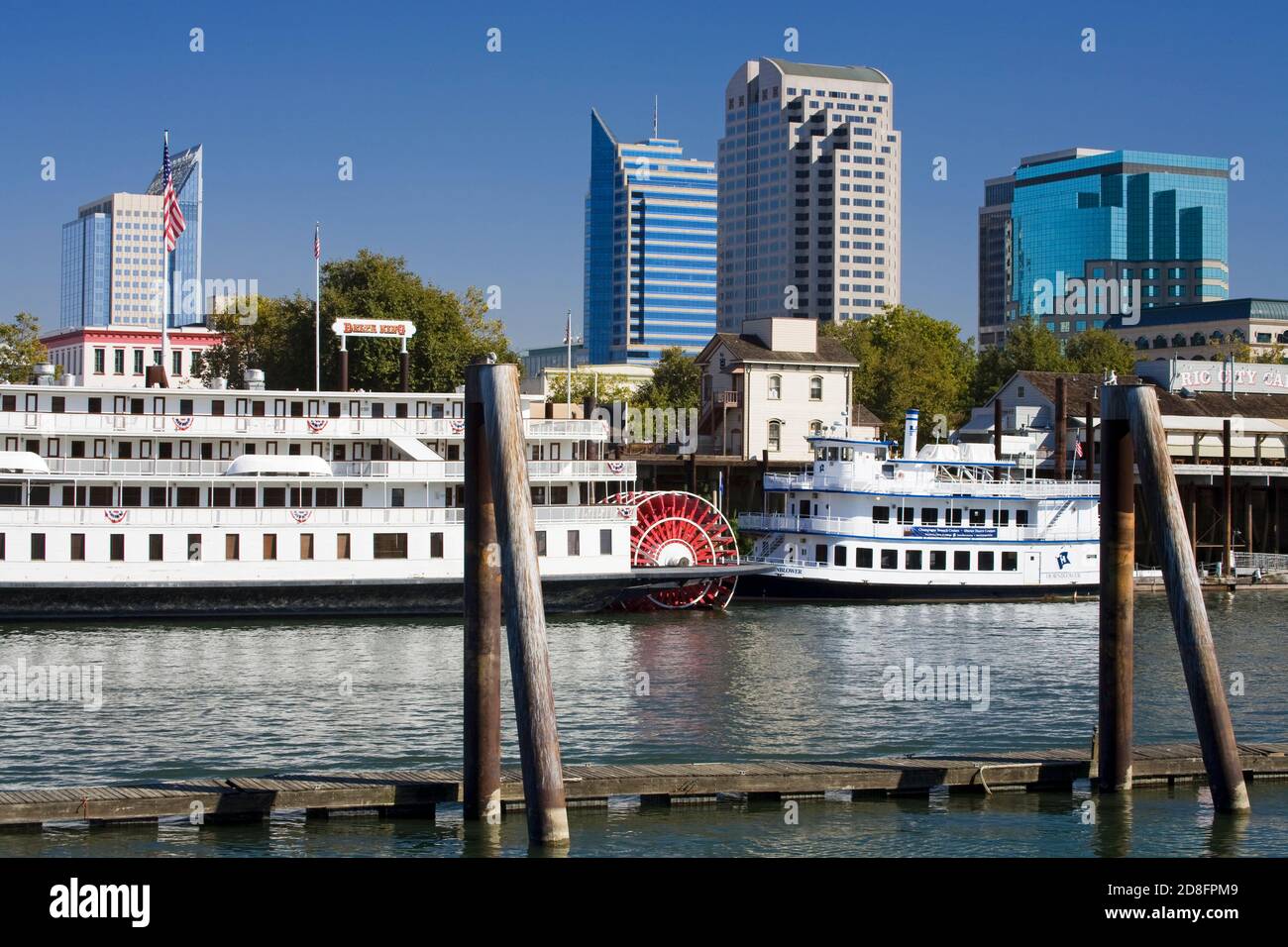 Delta King Paddle Steamer in Old Town Sacramento, California, USA Stock