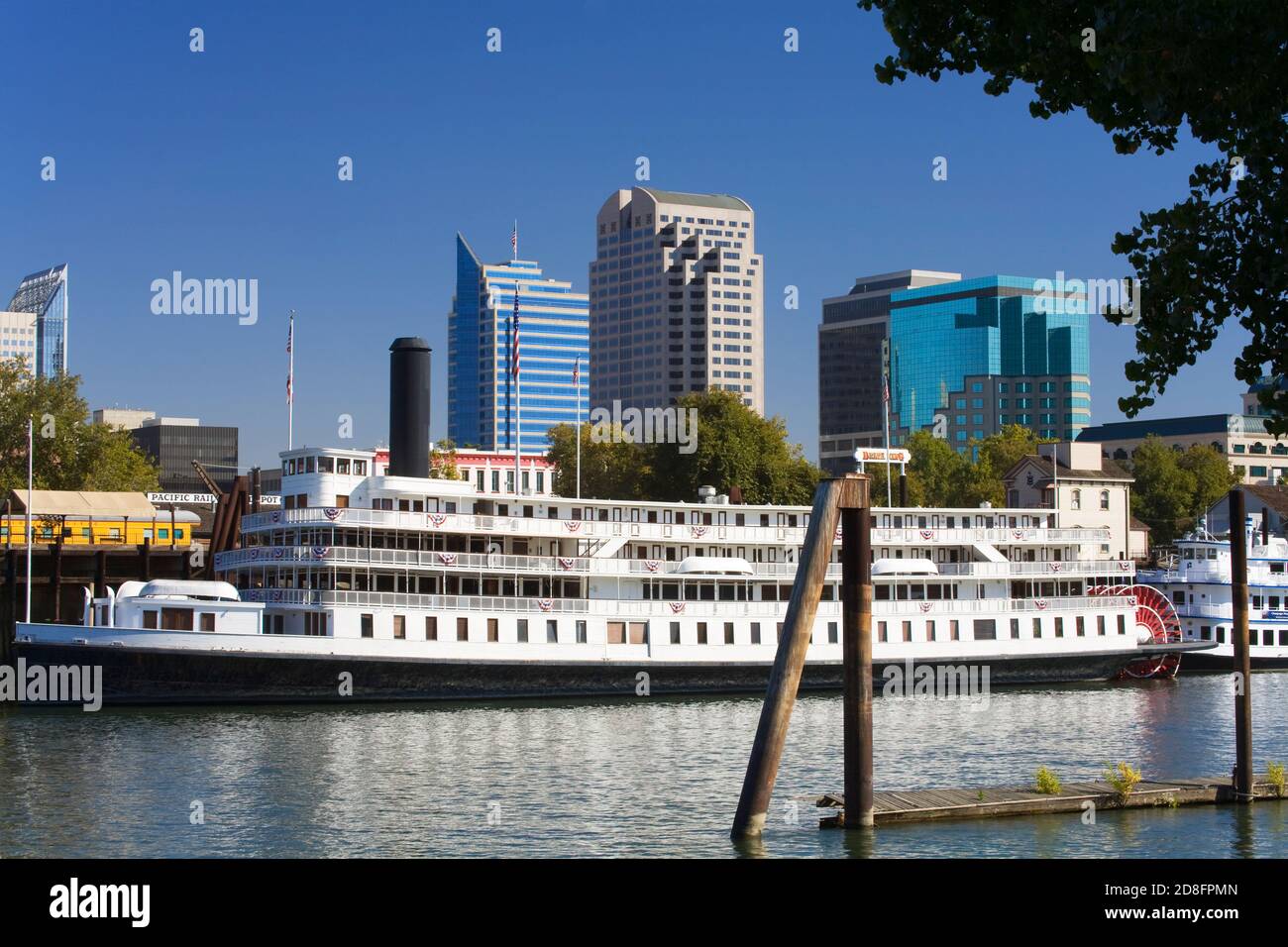 Delta King Paddle Steamer in Old Town Sacramento, California, USA Stock