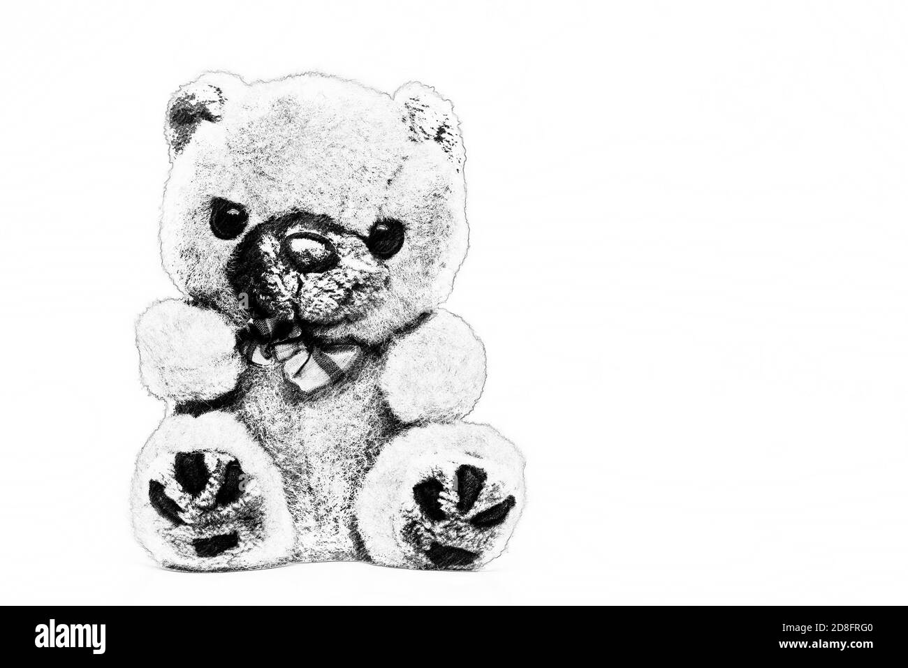 sketch of teddy bear on white background Stock Photo
