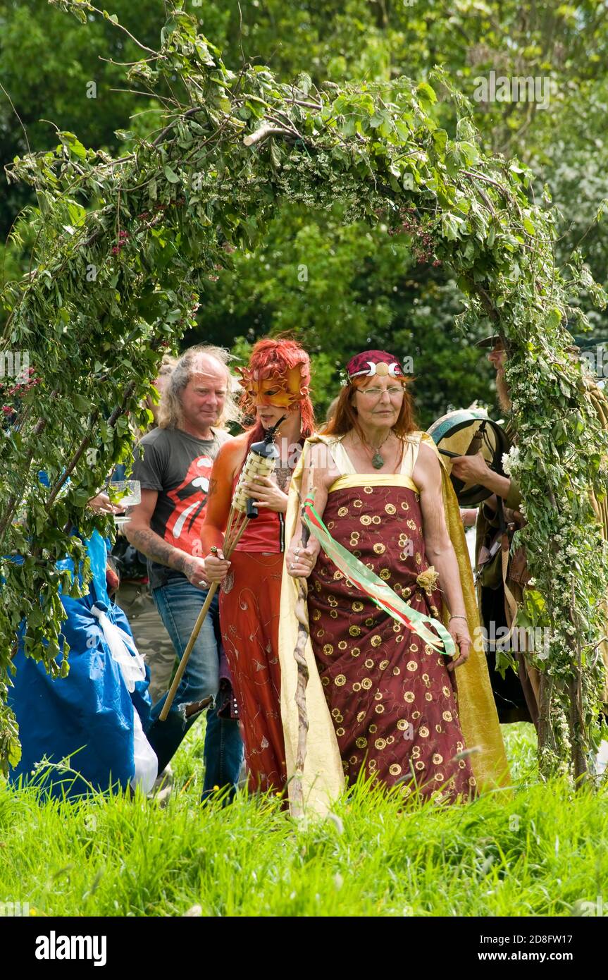 Glastonbury Beltane Festival Glastonbury Somerset England UK Stock