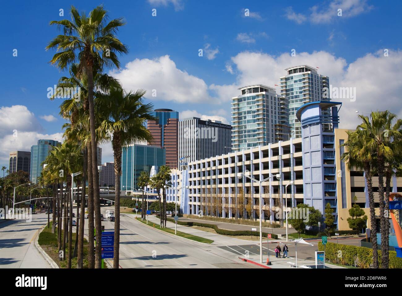 Shoreline Drive, Long Beach, Los Angeles, California, USA Stock Photo