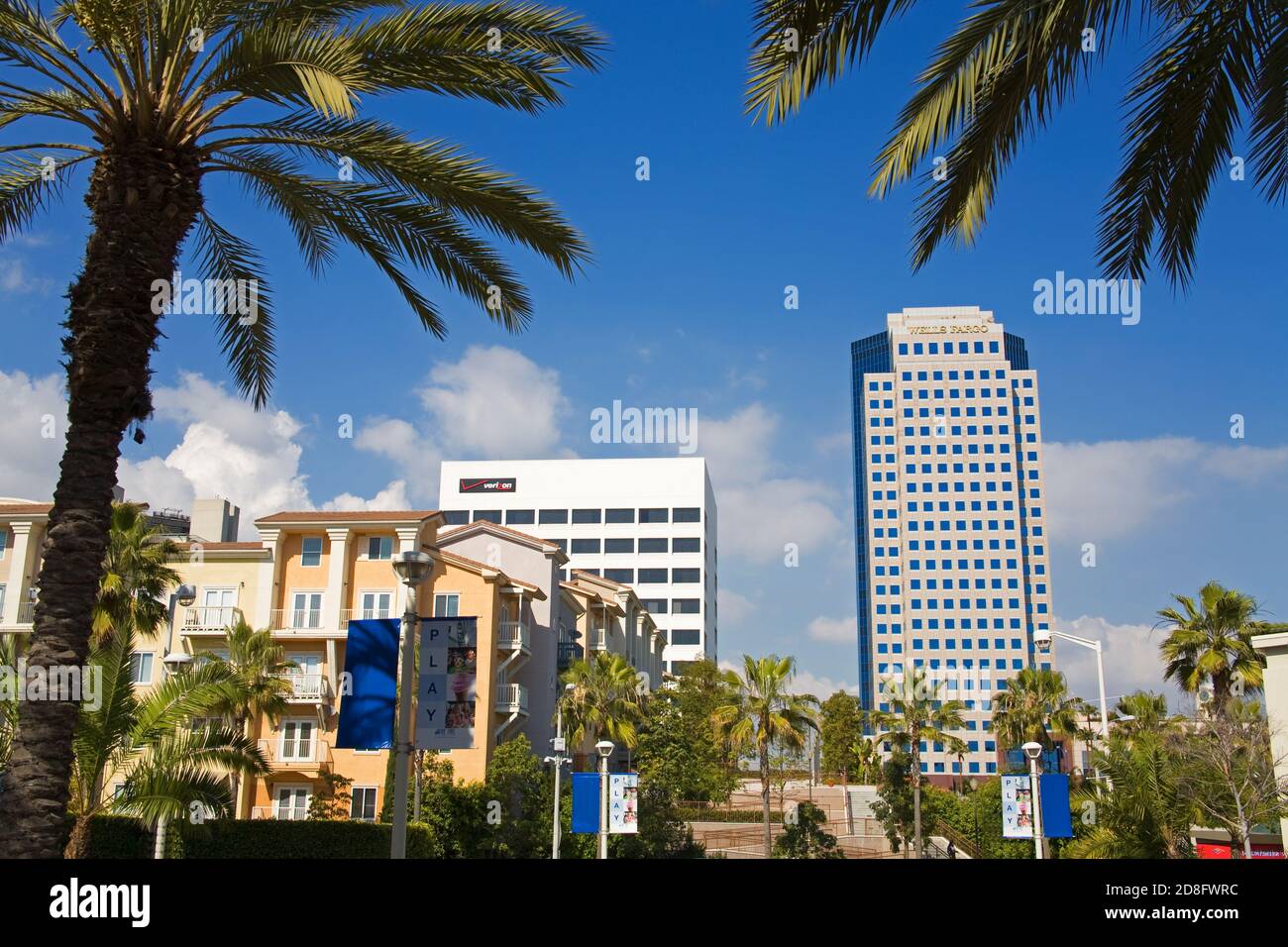 Ocean Boulevard, Long Beach, Los Angeles, California, USA Stock Photo