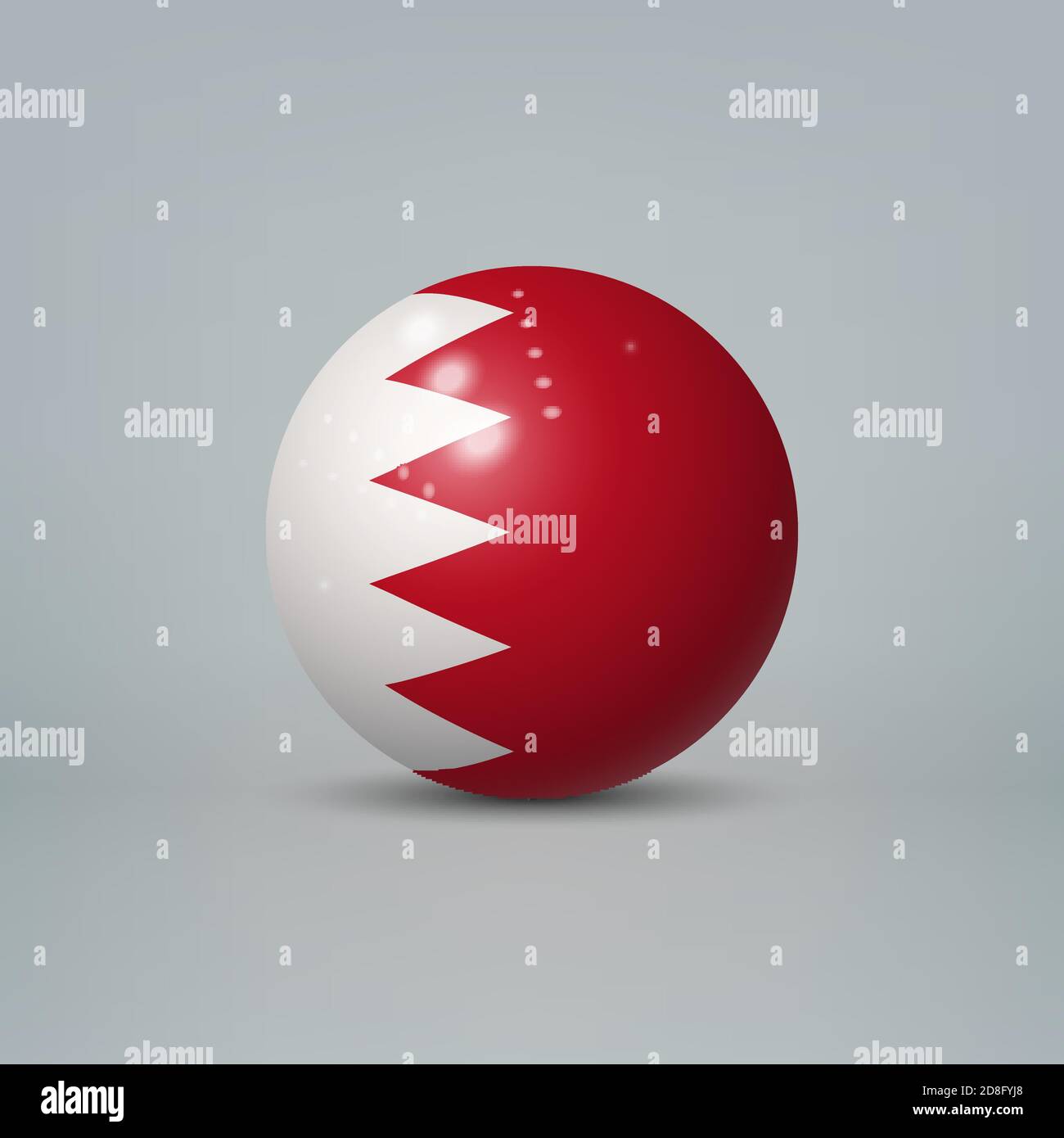Realistic glossy plastic ball or sphere with flag of Bahrain Stock Vector Image & Art Alamy