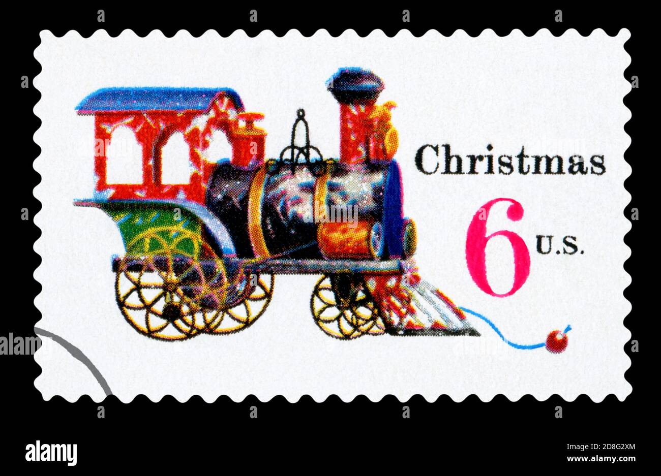 UNITED STATES OF AMERICA CIRCA 1970 Christmas postage stamp printed in USA shows tin and cast