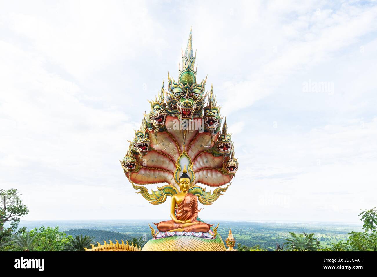 Statue buddha with a blue sky background Stock Photo - Alamy