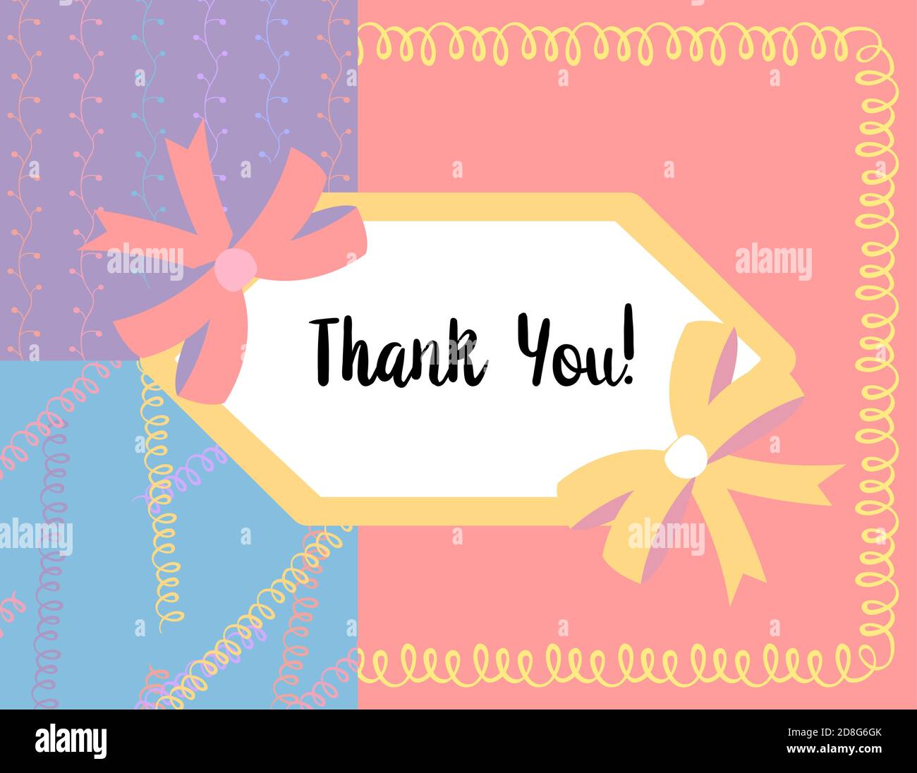 Design template for cute Thank you card . Template for scrapbooking