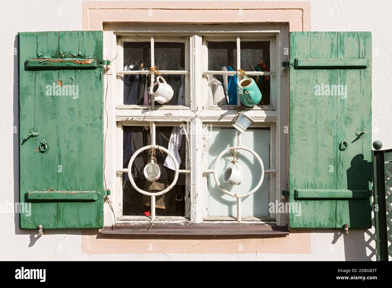 Beilngries, Innerer Graben, Wohnhaus, Fenster, Kunsthandwerk, Detail Stock Photo