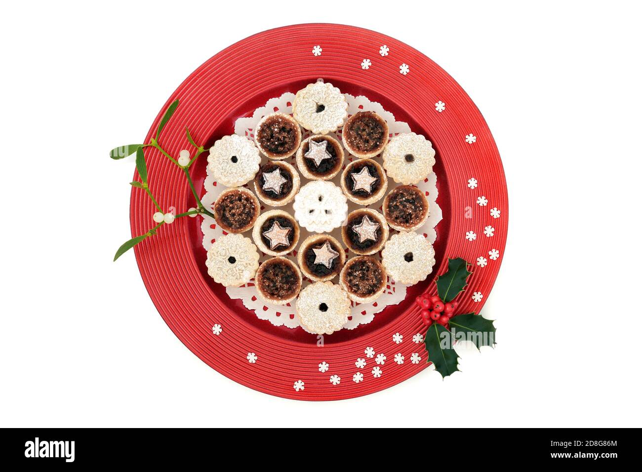 Christmas pudding cake mince pies Cut Out Stock Images & Pictures - Alamy