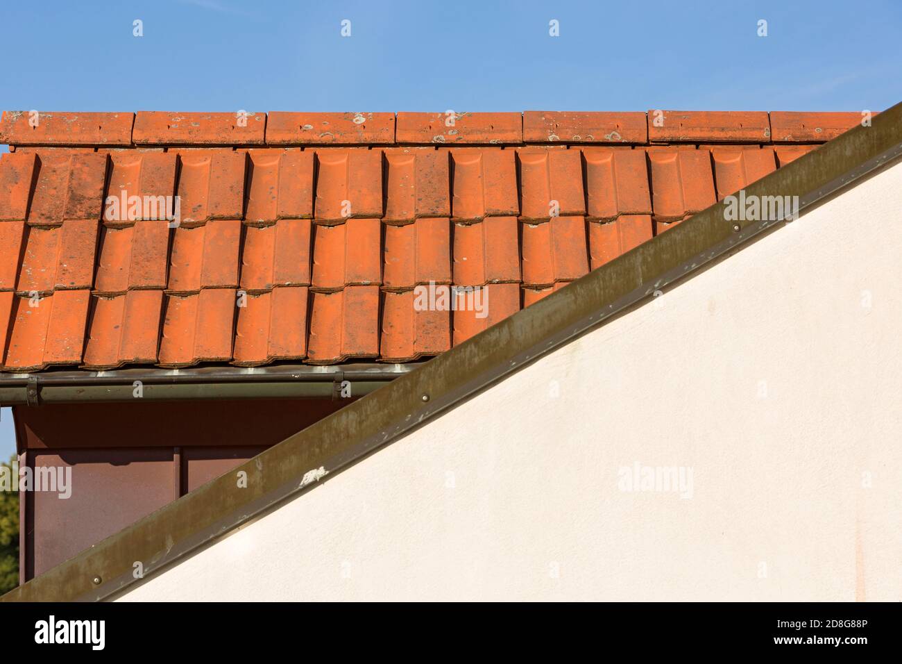 Beilngries, Altstadt, Hausgiebel, Dachgaube, Dachziegel, Detail Stock Photo