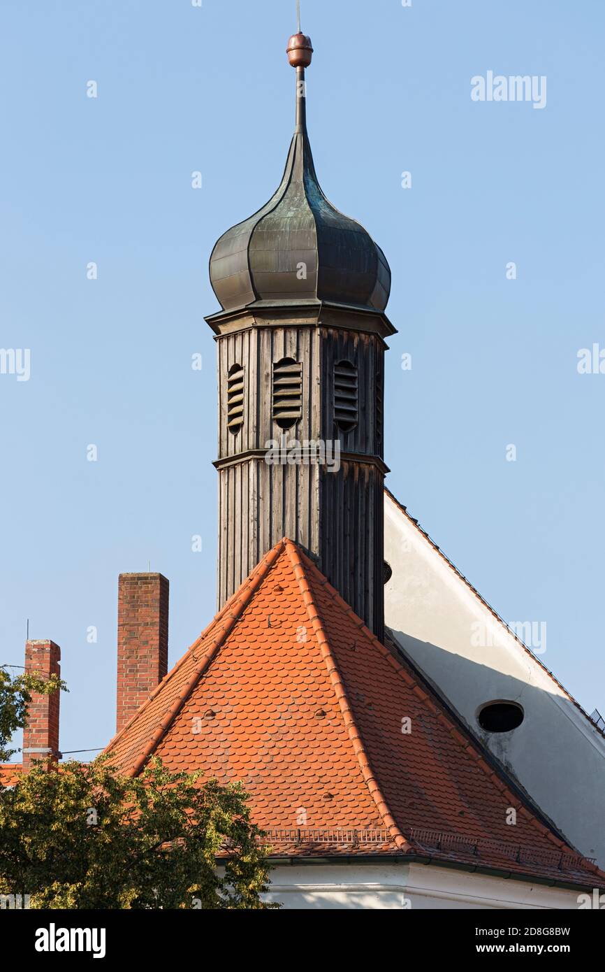 Beilngries, Frauenkirche, Detail, Zwiebelturm Stock Photo