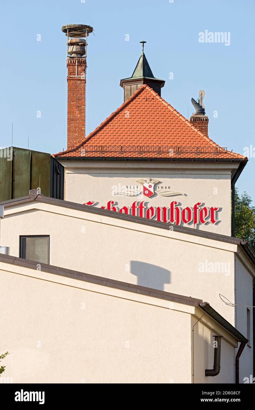 Beilngries, Hauptstrasse, Brauerei Stock Photo