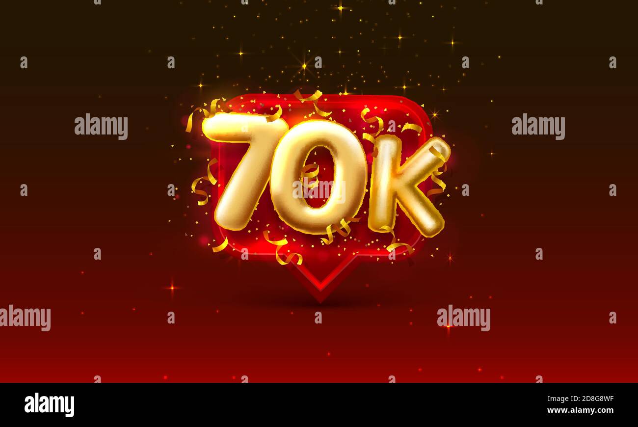 Thank you followers peoples, 70k online social group, happy banner ...