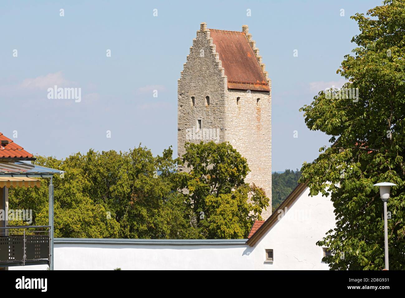 Beilngries, Schloss Hirschberg, Wehrturm Stock Photo