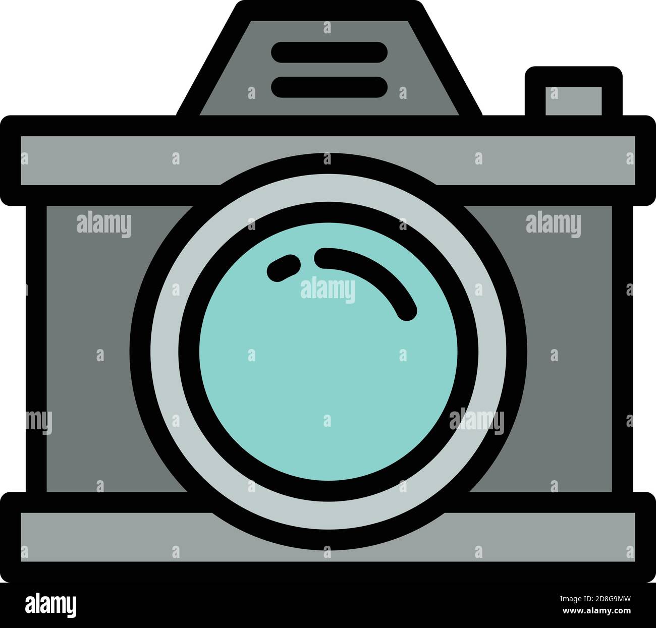 Retro camera icon. Outline retro camera vector icon for web design ...