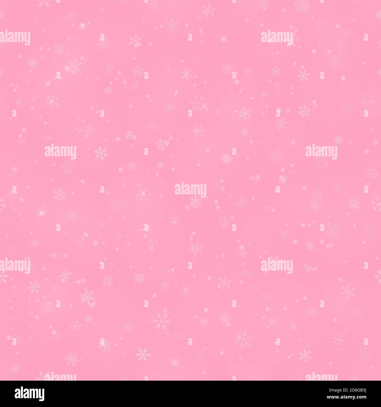Christmas seamless pattern of snowflakes of different shapes, sizes and ...