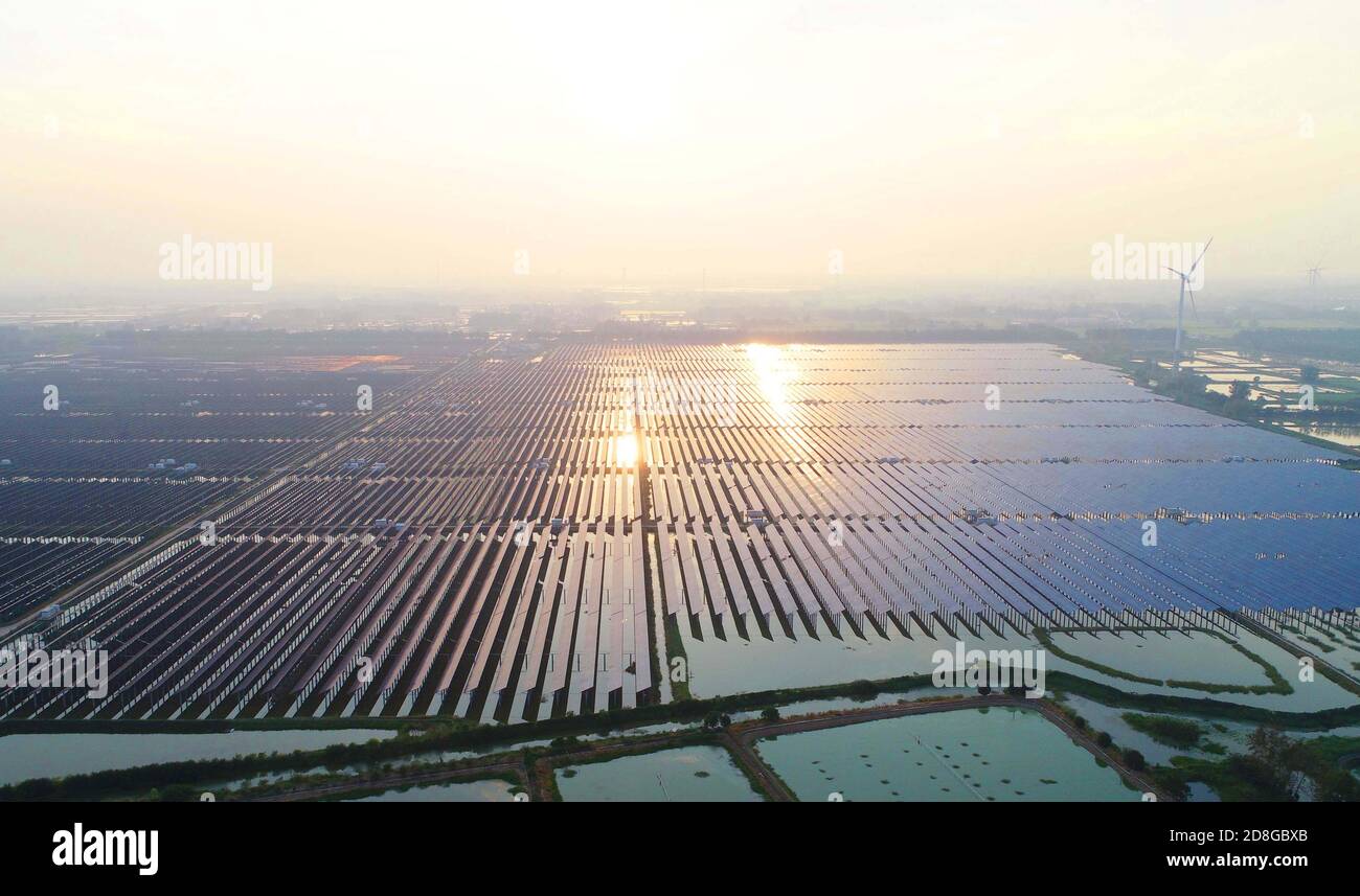 China solar panels wind turbine hi-res stock photography and images - Alamy