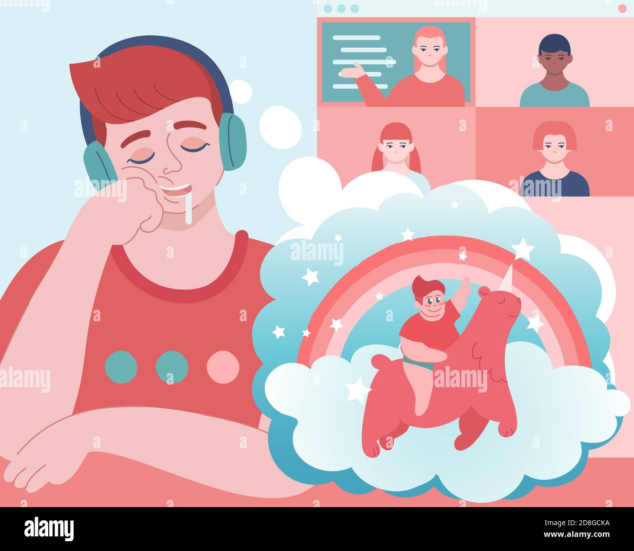 Bored teenager classroom Stock Vector Images - Alamy