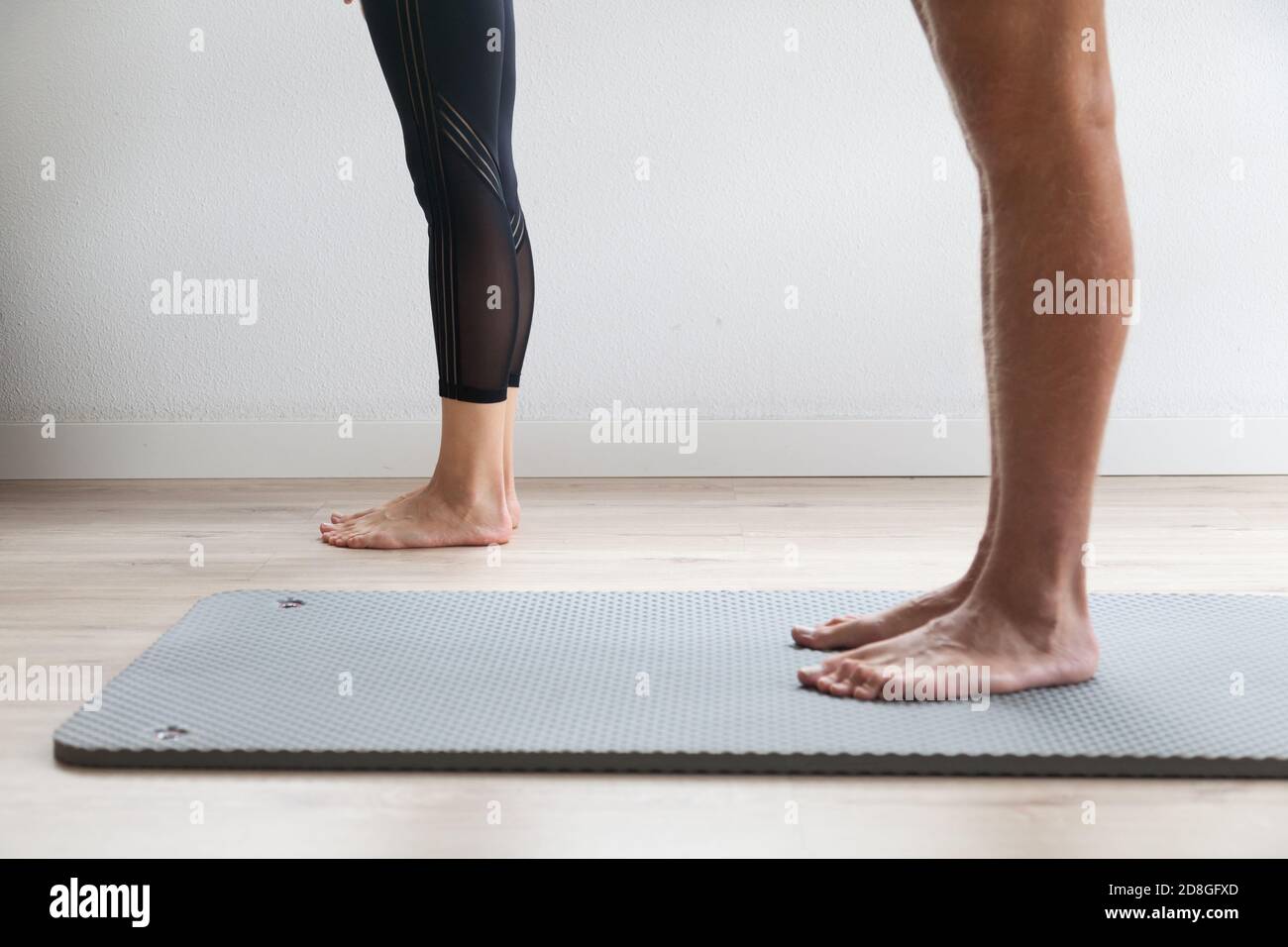 2 feet on yoga mat hi res stock photography and images Alamy