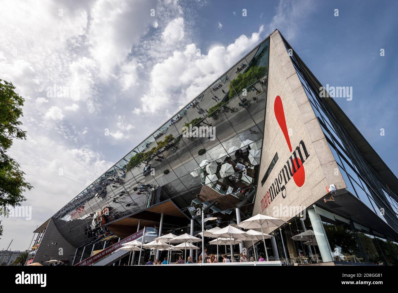 Maremagnum or Mare Magnum, large shopping mall, leisure center with shops and restaurants built at Port Vell area. Catalonia, Spain Stock Photo
