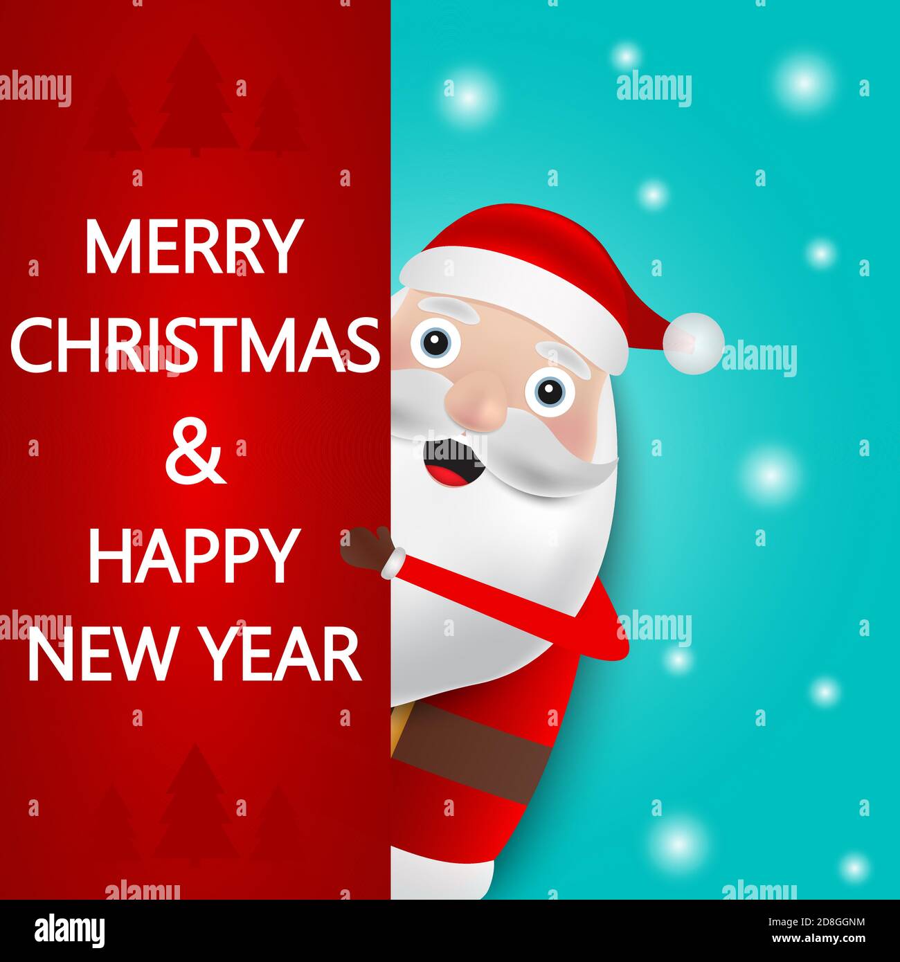 Christmas Santa claus stands on a white background. Vector illustration ...
