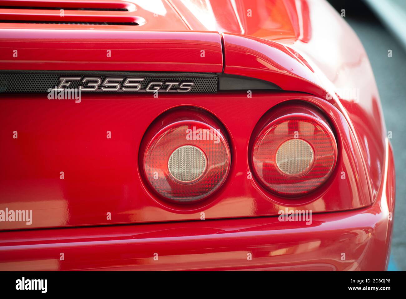 Cars, Ferrari F355 GTS, Rear Headlights Stock Photo