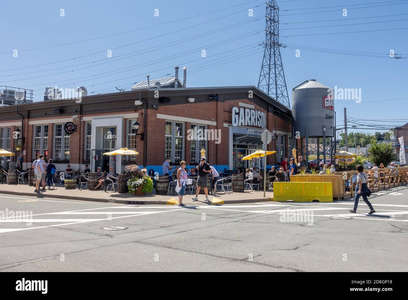 Garrison Brewery Entrance A Craft Beer Brewery At The Cruise Ship Farmers Market In Seaport Halifax Nova Scotia Canada Stock Photo