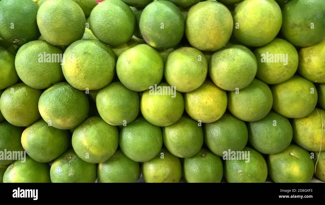 Citrus limetta mousambi sweet lime sweet lemon and sweet limetta kept well stocked Stock Photo