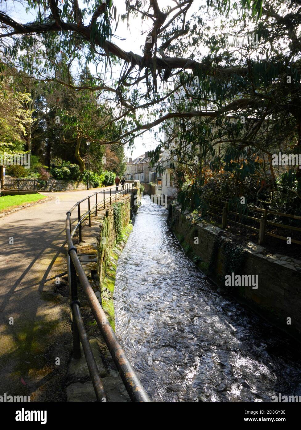 The River Kenwyn flows through Truro, Cornwall Stock Photo Alamy