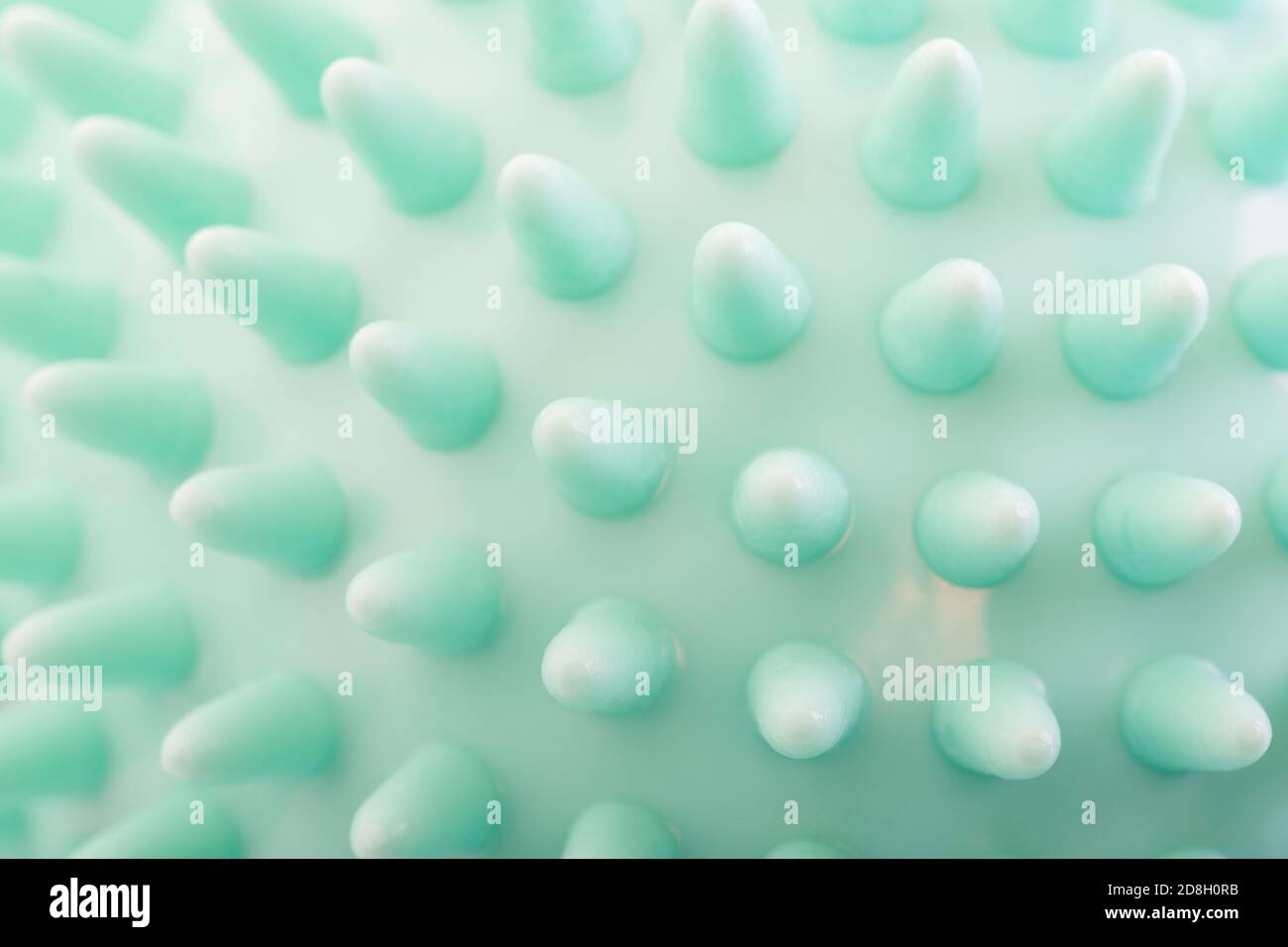 Extreme close up of a Yoga or Pilates ball, with all the little spikes showing. It can be used as an abstract background too. Stock Photo