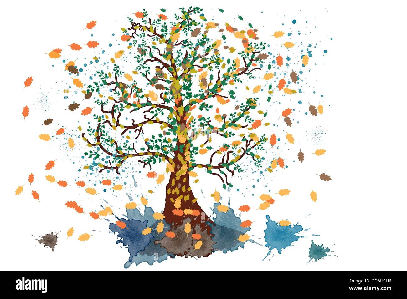 autumn illustration Stock Photo