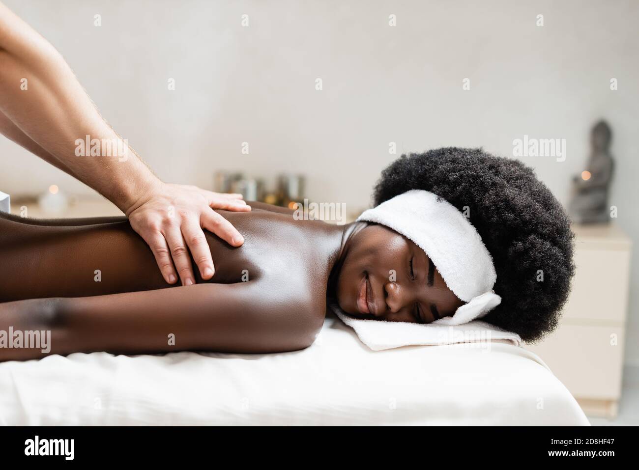 African girl massage