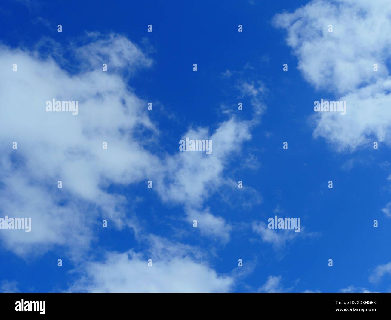 blue sky with cumulus clouds abstract background Stock Photo