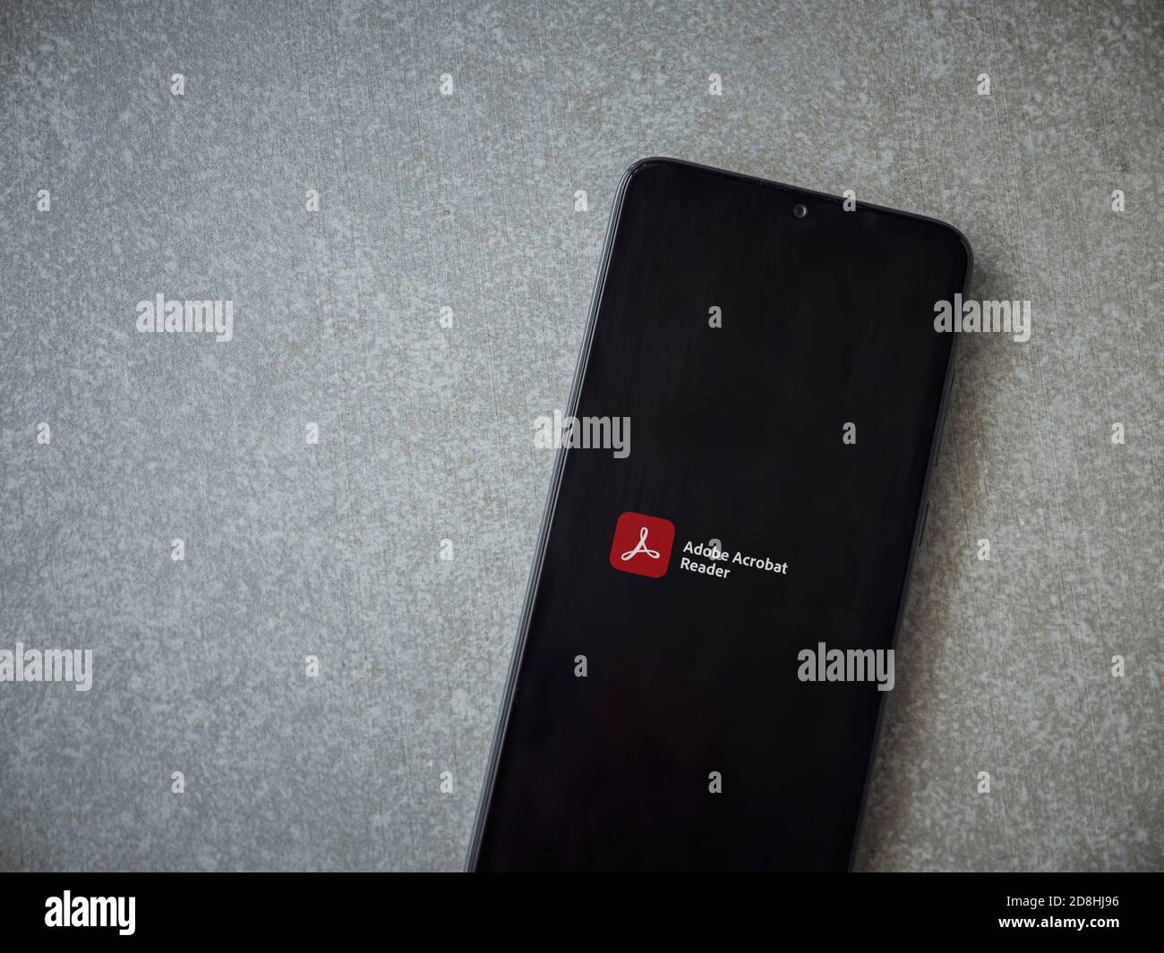 Lod, Israel July 8, 2020 Adobe Acrobat Reader app launch screen with