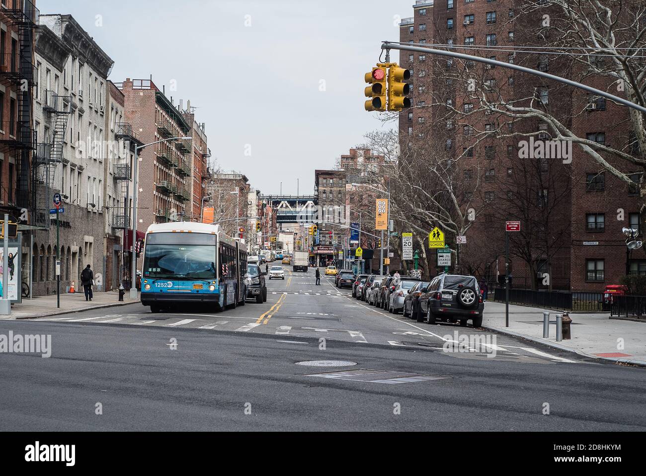 Stopped on red light Stock Photo - Alamy