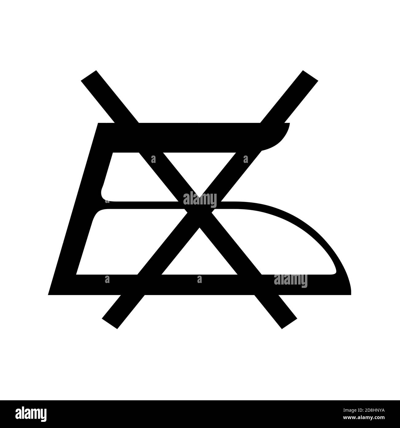 No ironing symbol icon Stock Photo